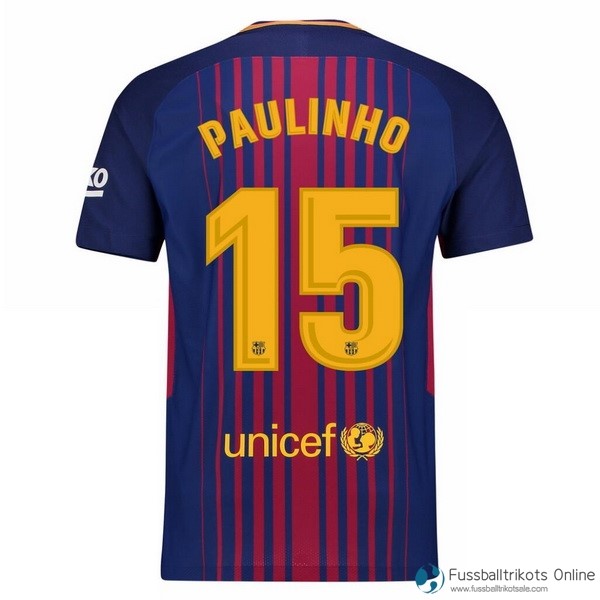 Barcelona Trikot Heim Paulinho 2017-18 Fussballtrikots Günstig